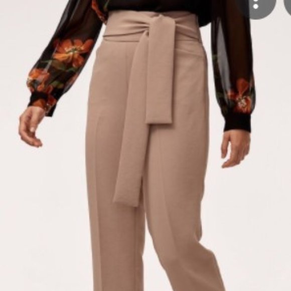 Aritzia Wilfred Geneva Cropped Pants Grey 10 - Picture 3 of 13